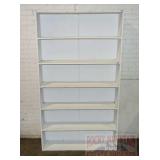 Large Solid White Painted Bookcase.