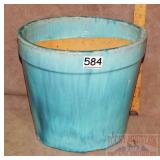 9.5' Gree/Blue Pottery Planter.