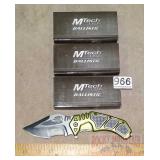 3 New M-Tech Ballistic Folding Knives.