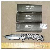 3 New M-Tech Ballistic Folding Knives.