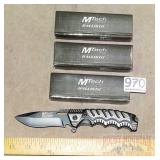 3 New M-Tech Ballistic Folding Knives.