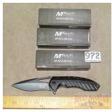 3 New M-Tech Ballistic Folding Knives.