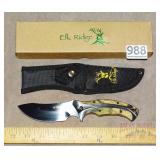 New Elk Ridge Camo Hunting Knife w/ Sheath.