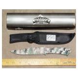 New Master 10" Fully Dipped Camo Knife w/ Sheath.