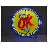 Cool New 'OK Used Cars' 2 Color Neon Sign.