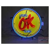 Cool New "OK Used Cars" 2 Color Neon Sign.