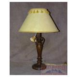 Bronze Finish Table Lamp w/ Shade.