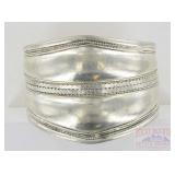 German Silver Slanted Cuff Bracelet.