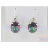 Mystic Topaz & Sterling Silver Drop Earrings.