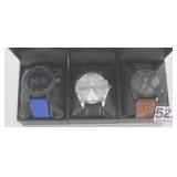 3 New Geneva Men's Quartz Watches.