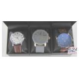 3 New Geneva Men's Quartz Watches.