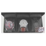 3 New Geneva Men's Quartz Watches.