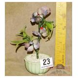 Jade Tree in Porcelain Pot.  7' high.
