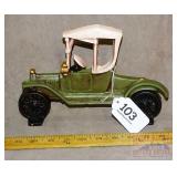 Cast Iron Roadster Door Stop, Green.