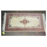 Hand Knotted Pastel Wool Rug.