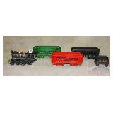 Vintage Style Cast Iron 5 Piece Train Set.