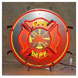 New 'Fire Dept' Neon Sign.