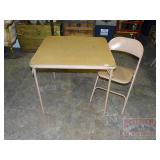 Samsonite Folding Card Table & Chair.