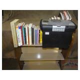 Self Help Books & Black File Box.