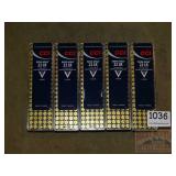 5 Boxes, 100 CCI Mini-Mag 22 LR 36 G HP Cartridges