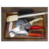 Knives, Rolling Cutter, Ice Cream Scoop & Other