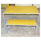 Youth Size Modern Style Dining Table & 2 Benches.