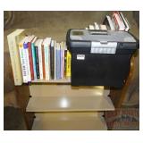 Self Help Books & Black File Box.