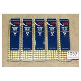 5 Boxes, 100 CCI Mini-Mag 22 LR 36 G HP Cartridges