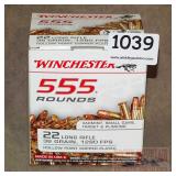 555 Winchester .22 LR 36 G Cartridges.