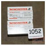 2 Boxes, 50 Win 22 Mag 45 G HP Cartridges.