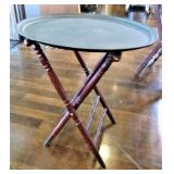 (2) WAIT STAFF STANDs W/3 OVAL TRAY (27")