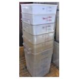FOOD STORAGE CONTAINERS 22 QT NO LIDS (6)
