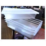 FOOD STORAGE PANS/FULL/4" (5) W/4 LIDS