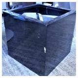 FLOWER POT/BLACK/SQUARE/16X16X16