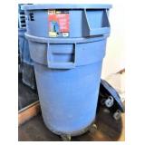 BRUTE TRASH CANS ON DOLLIES (2) PLUS CLEANING