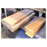 BUTCHER BLOCK (3 SECTIONS) PLUS WOOD SERVING