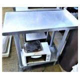 SS PREP TABLE 15X24 W/2" INCH LIP ON BACK