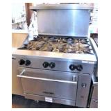 VULCAN 6-BURNER RANGE W/OVEN/NAT GAS