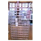 CHROME WINE RACK/HOLDS 8 BOTTLES