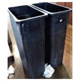SLIMLINE TRASH CANS/BLACK (2)