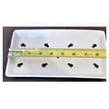 RECTANGULAR PLATES/9"/PERFED/WHITE (25)