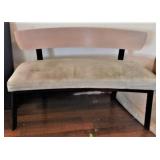 CURVED BENCH/METAL/MICROFIBER COVER/45" LONG