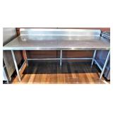 SS WORK TABLE/30X78 W/6" LIP ON BACK