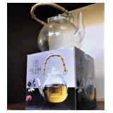 GLASS TEA POTS (NEW IN BOX) (8)