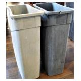 SLIMLINE TRASH CANS/GRAY (2)