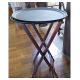 (2) TALL WAIT STANDS WITH (2) OVAL TRAYS, 27"