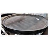(6) wait trays, 27" oval