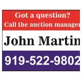 Auction manager-John Martin-919-522-9802