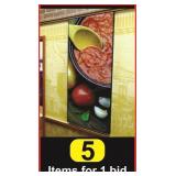 (5) 23"x50" Metal Food Pictures