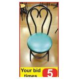 Metal Dining Chair (Green Seat)